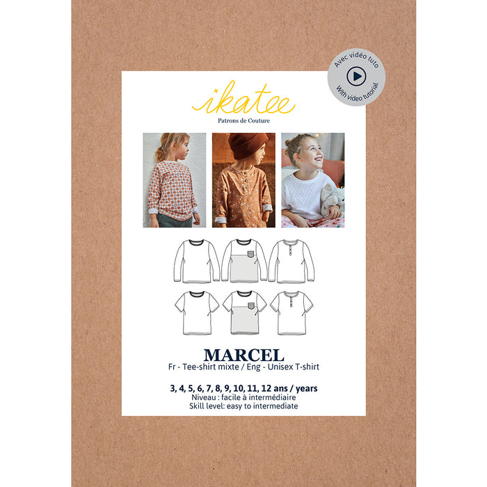 MARCEL Tee-shirts - Unisex 3-12Y - Paper Sewing Pattern