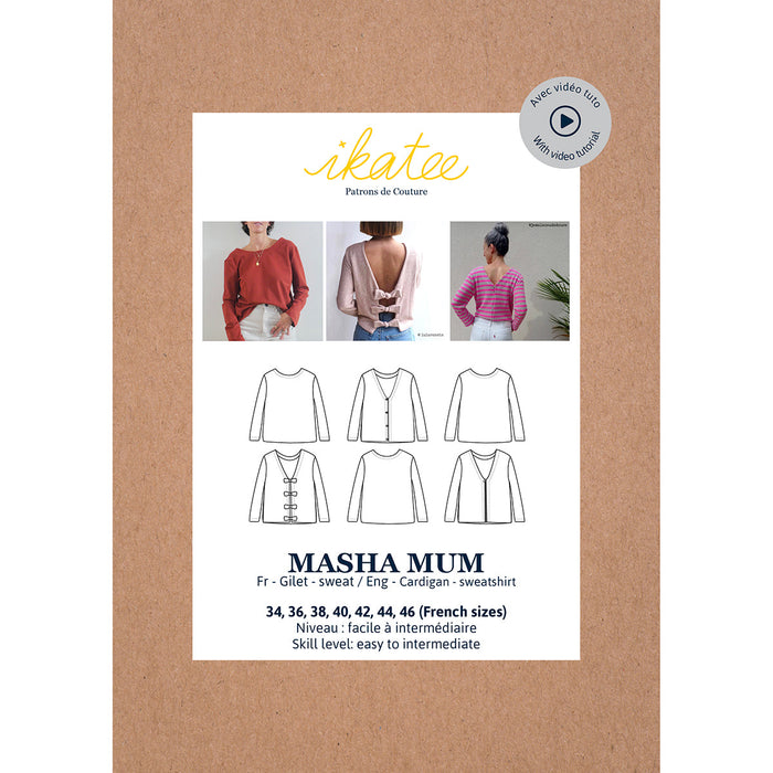 MASHA Mum vest/trui - 34/46 - Papieren naaipatroon
