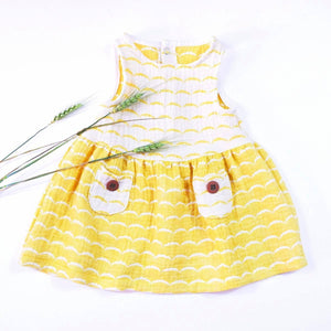 cute baby dress sleeveless and with pockets