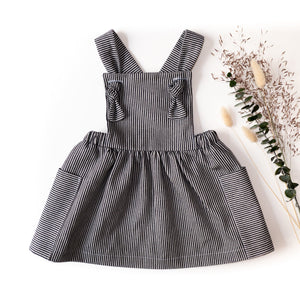 Apron dress sewing pattern for little girl