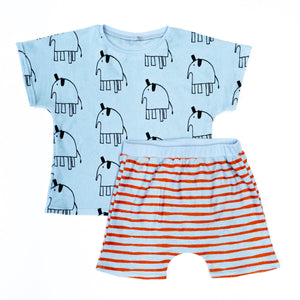 Sewing (mixed) short pyjamas for babies 