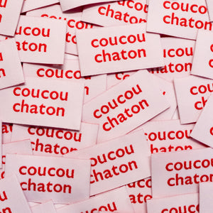 Geweven labels ©ikatee - Coucou chaton - x5