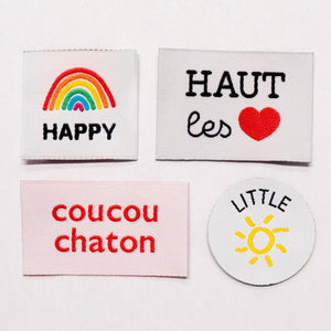 Woven labels ©ikatee - "Colorful" Set - x4