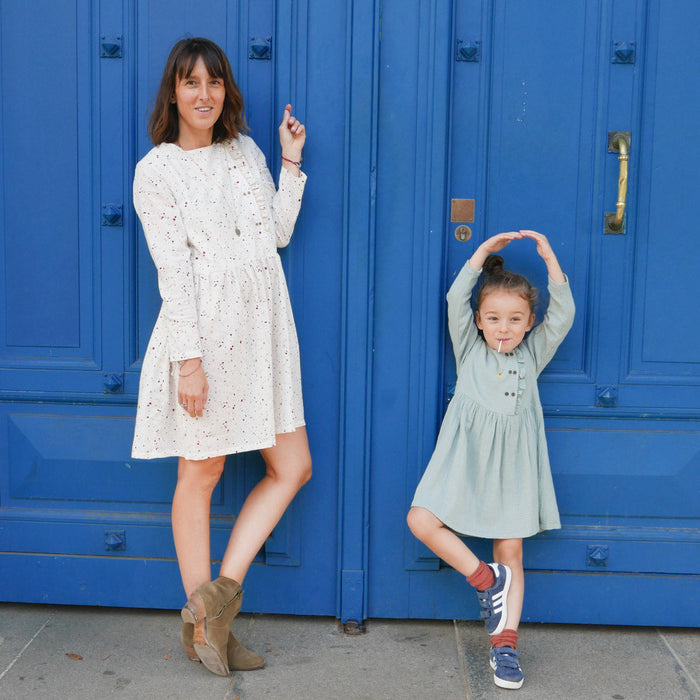 ELONA Duo blouse &amp; jurk- meisje + mama - PDF naaipatroon 