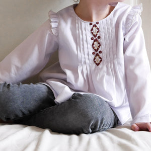 Long sleeves blouse sewing pattern