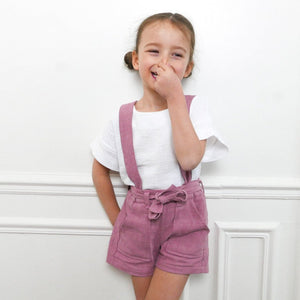 DIY mixed children's shorts with straps