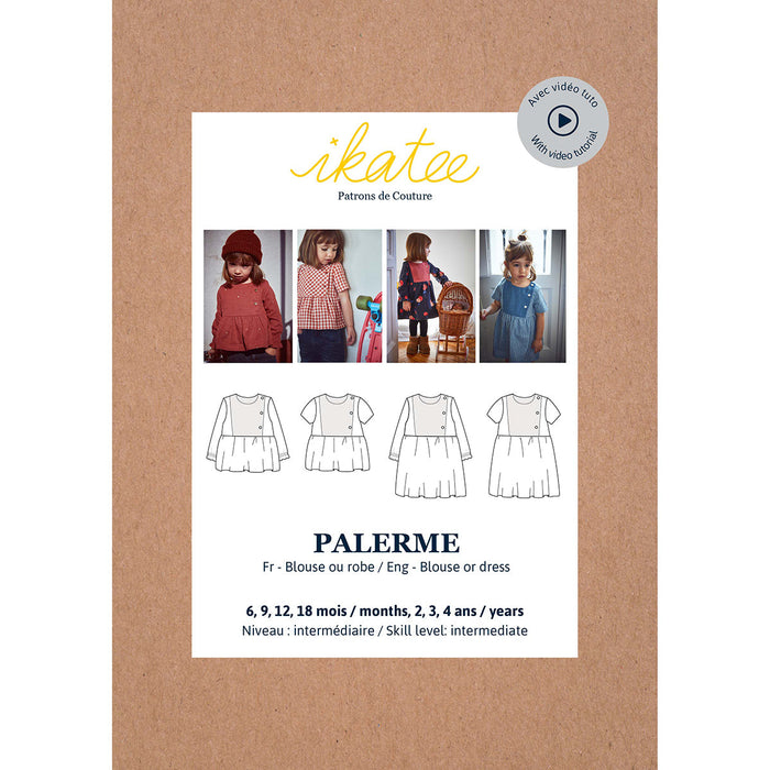 PALERME blouse of jurk - Baby 6M/4Y - Papieren naaipatroon