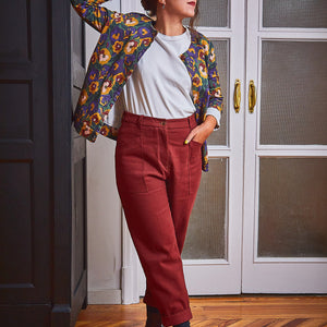 women's high-waisted pants sewing pattern