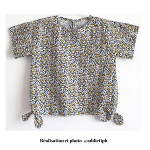 sewing pattern for children's short-sleeved top