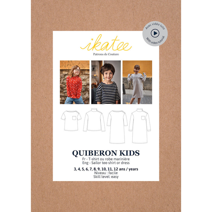 QUIBERON KIDS Matrosen-T-Shirt und Kleid – 3/12 Jahre – Papier-Schnittmuster