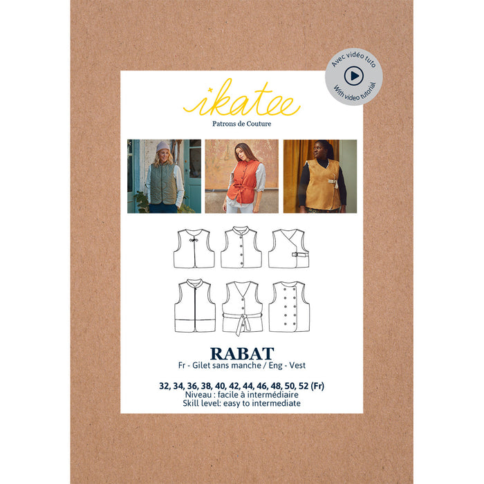 RABAT - Vest - Dames 32-52 - Papieren naaipatroon