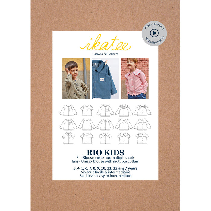 RIO KIDS Blouse - 3/12y - Paper Sewing Pattern