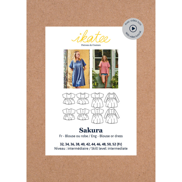 SAKURA Woman Blouse/Dress - 32-52 - Paper Sewing Pattern