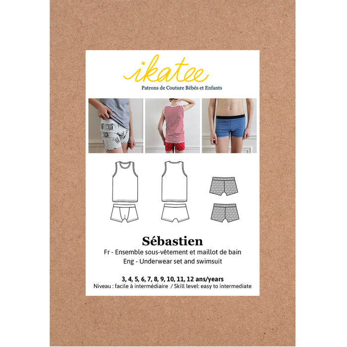 SEBASTIEN Underwear set + Swimsuit - Boy 3-12Y - Paper Sewing Pattern