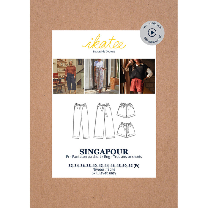 SINGAPOUR - Broeken en shorts - Dames 32-52 - Papieren naaipatroon