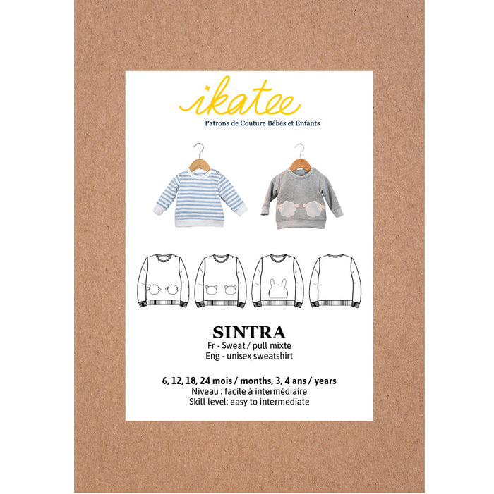 Sweatshirt SINTRA - Baby 6M/4J - Papier-Schnittmuster