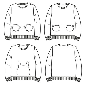 Baby sweater sewing pattern PDF
