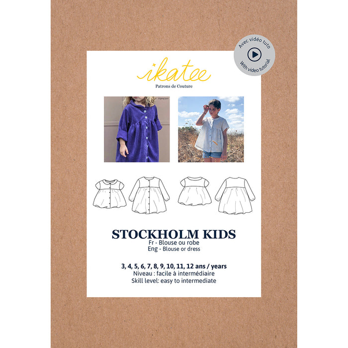 STOCKHOLM KIDS Bluse &amp; Kleid - Mädchen 3-12 Jahre - Papier-Schnittmuster 