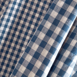 Gingham double gauze fabric ©Atelier Brunette- Double-sided - River
