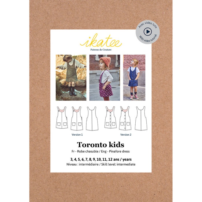 TORONTO Kids - Pinafore Dress - 3/12y - Paper Sewing Pattern