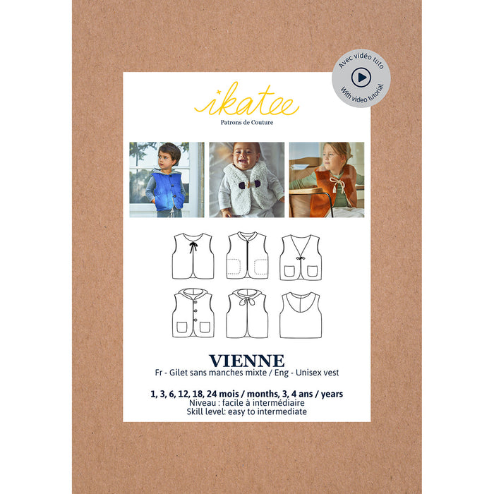 VIENNE Vest - Baby 1M/4Y - Paper Sewing Pattern