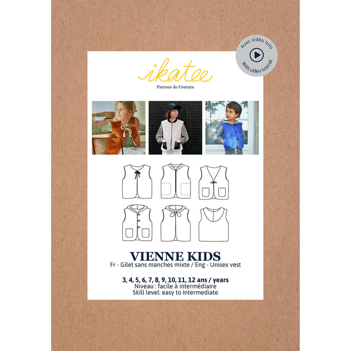 VIENNE KIDS Vest - 3/12y - Paper Sewing Pattern