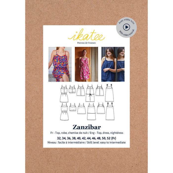 ZANZIBAR Top or Dress - Women 32-52 - Paper Sewing Pattern