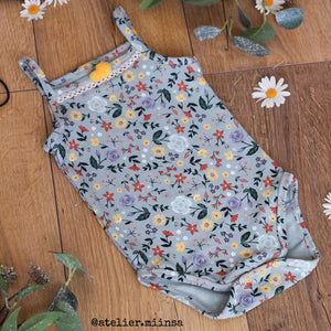 Baby bodysuit sewing pattern PDF format