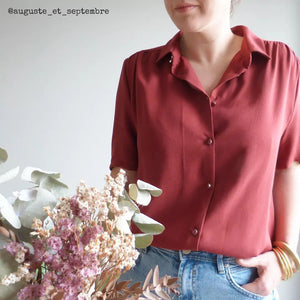 optional buttoning blouse sewing pattern