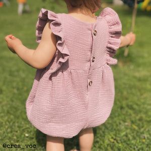 Romper with ruffles sewing pattern