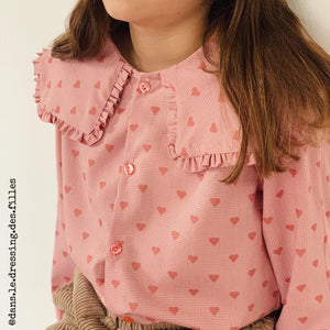 Long sleeve blouse sewing pattern for children