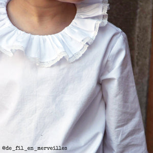 ELECTRE blouse met ruches kraag - Baby 1M-4Y - PDF naaipatroon