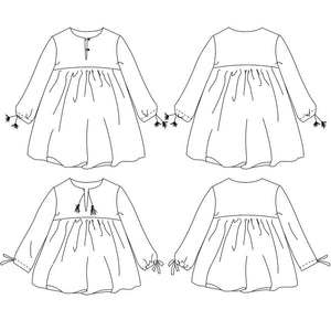 Dress and blouse sewing pattern PDF