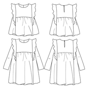 Blouse and dress sewing pattern for children PDF