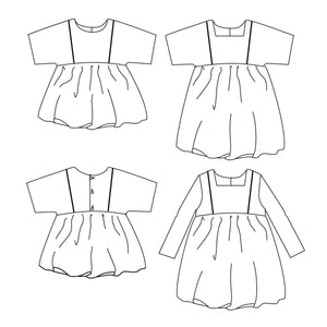 Blouse and dress sewing pattern PDF format