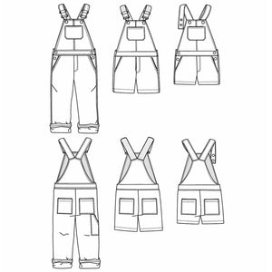 Dungarees sewing pattern PDF