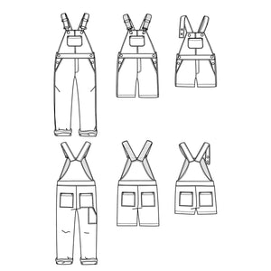 Women's overalls sewing pattern