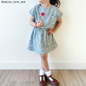 Easy-to-sew knit dress for girls
