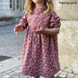 Butonned dress for kids sewing pattern