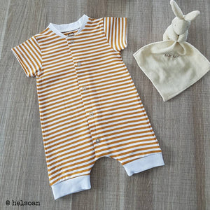 DIY baby suit with short sleeves
