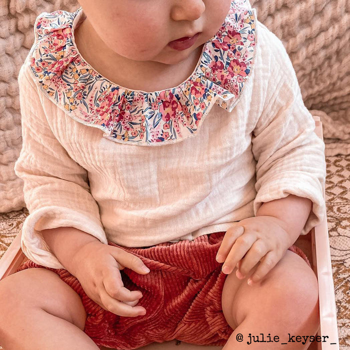 ELECTRE frilled collar Blouse - Baby 1M-4Y - PDF Sewing Pattern