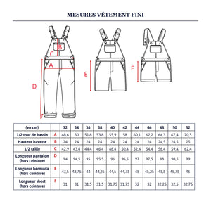 Women's dungarees sewing pattern PDF