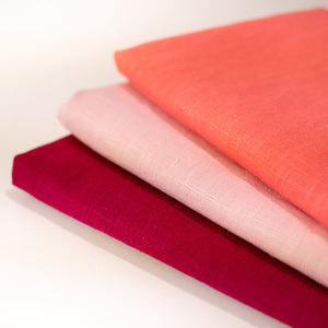 Washed 100% Linen fabric - Pink