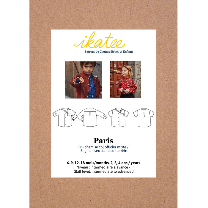 PARIS Shirt - Unisex 6M-4Y - Paper Sewing Pattern