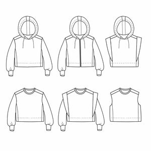 sewing pattern hoodie for kids PDF