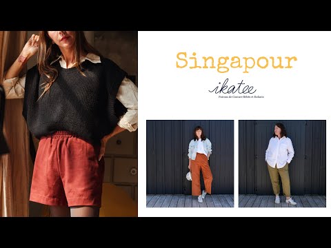 SINGAPOUR - Broeken en shorts - Dames 32-52 - Papieren naaipatroon