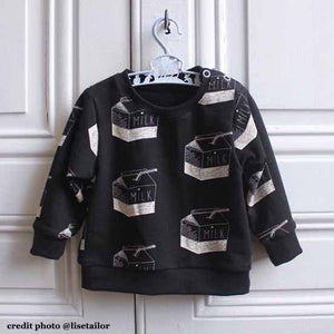 Button placket sweater sewing pattern for baby
