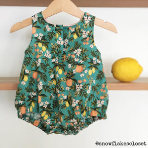 sewing pattern for romper with partial crotch opening