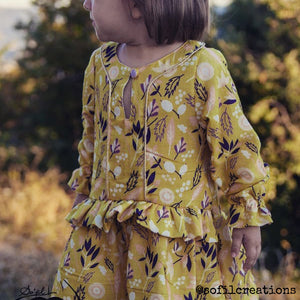 LILAS TRIO Blouse, Top & Dress - Girl 3/12 - Paper Sewing Pattern