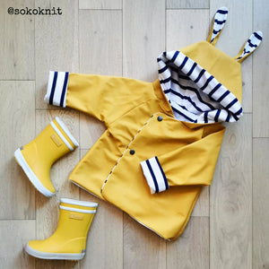 Yellow baby bathrobe sewing pattern